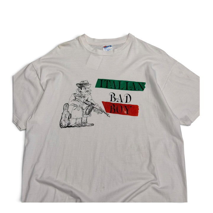 Vintage Italian Bad Boy Graphic T shirt White (XL)