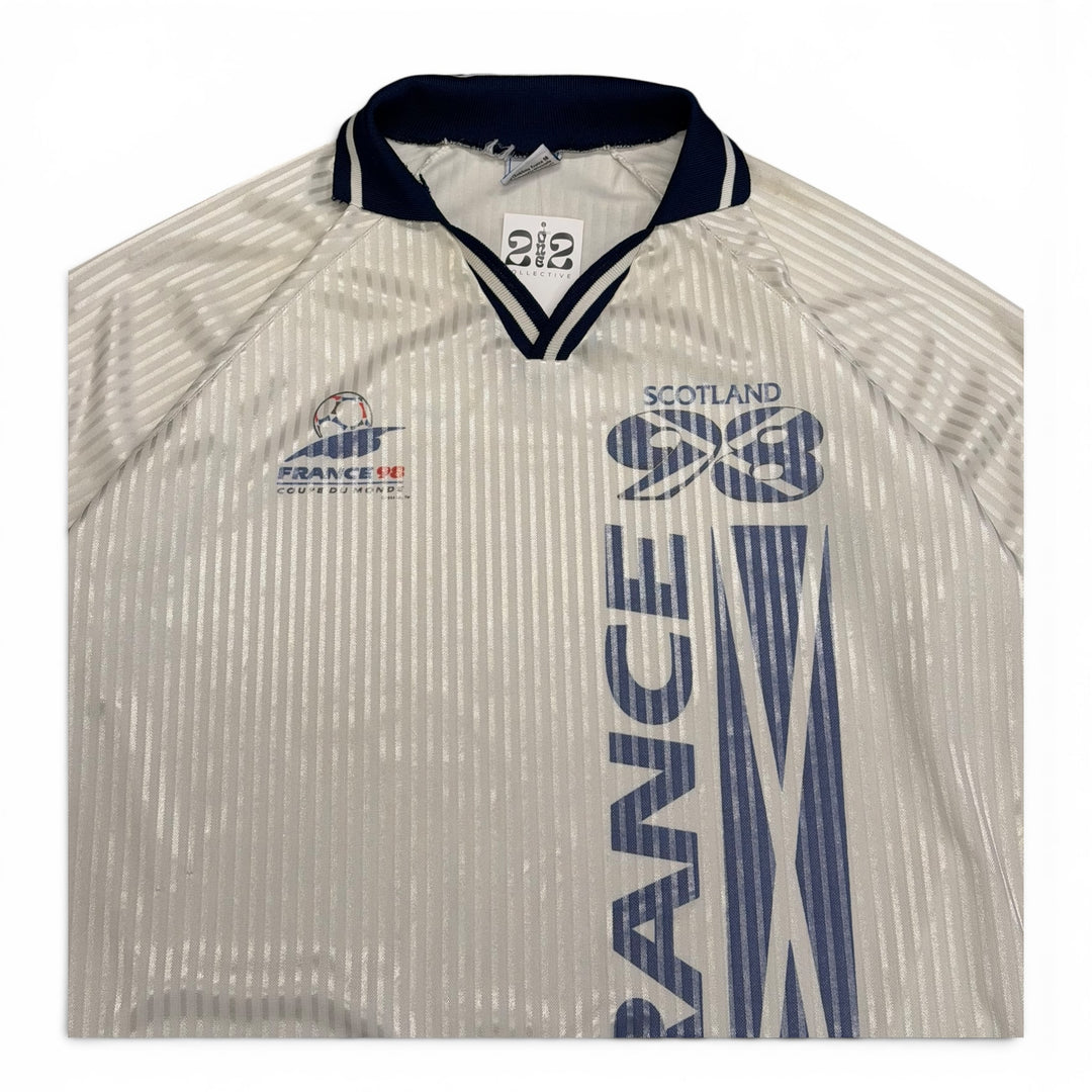 Vintage 1998 France World Cup Scotland Football Shirt White (L)