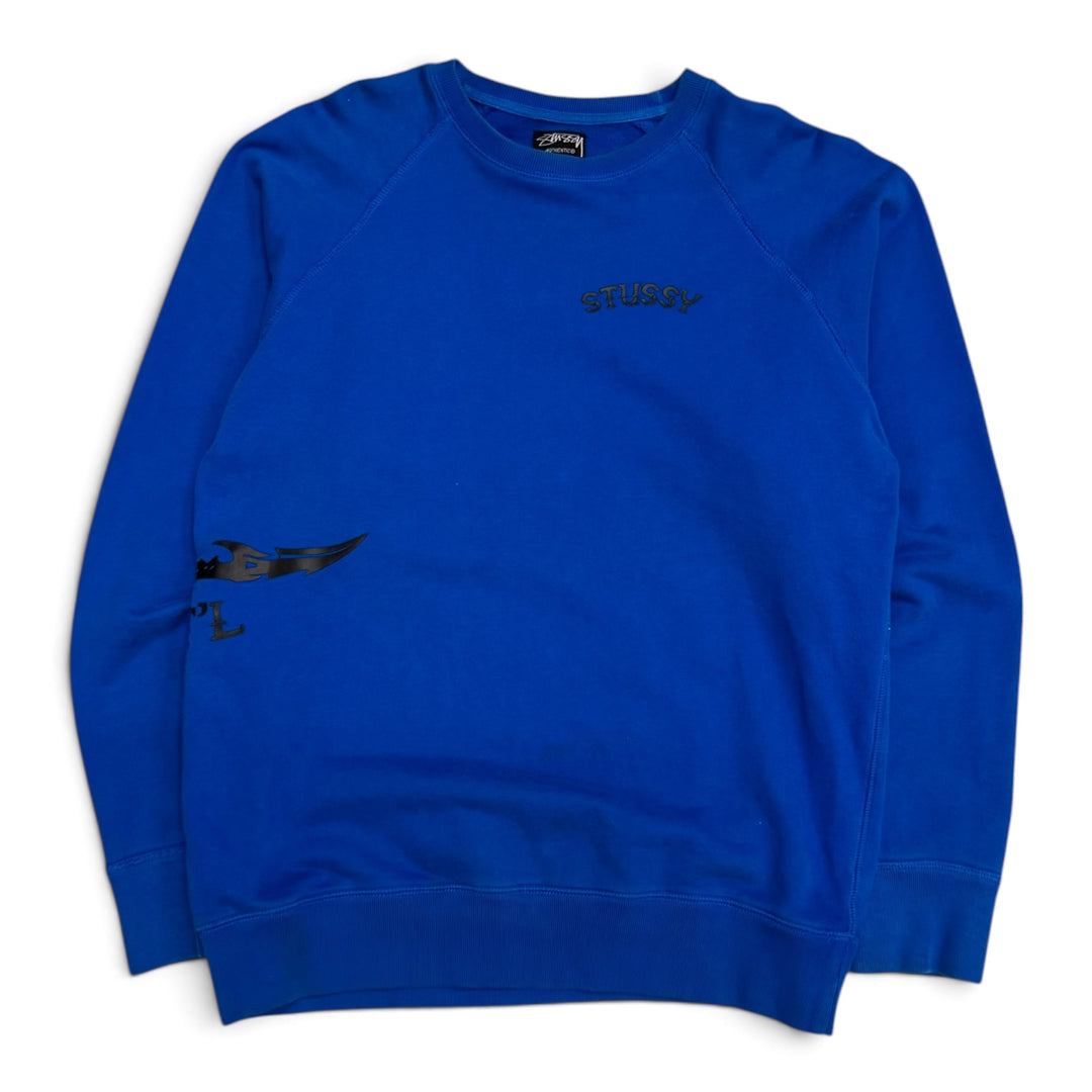 Stussy Crew Neck Sweatshirt Blue (L)