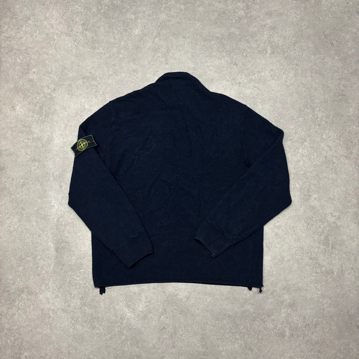 Vintage Stone Island Navy Wool Knitted Sweater (XXL)