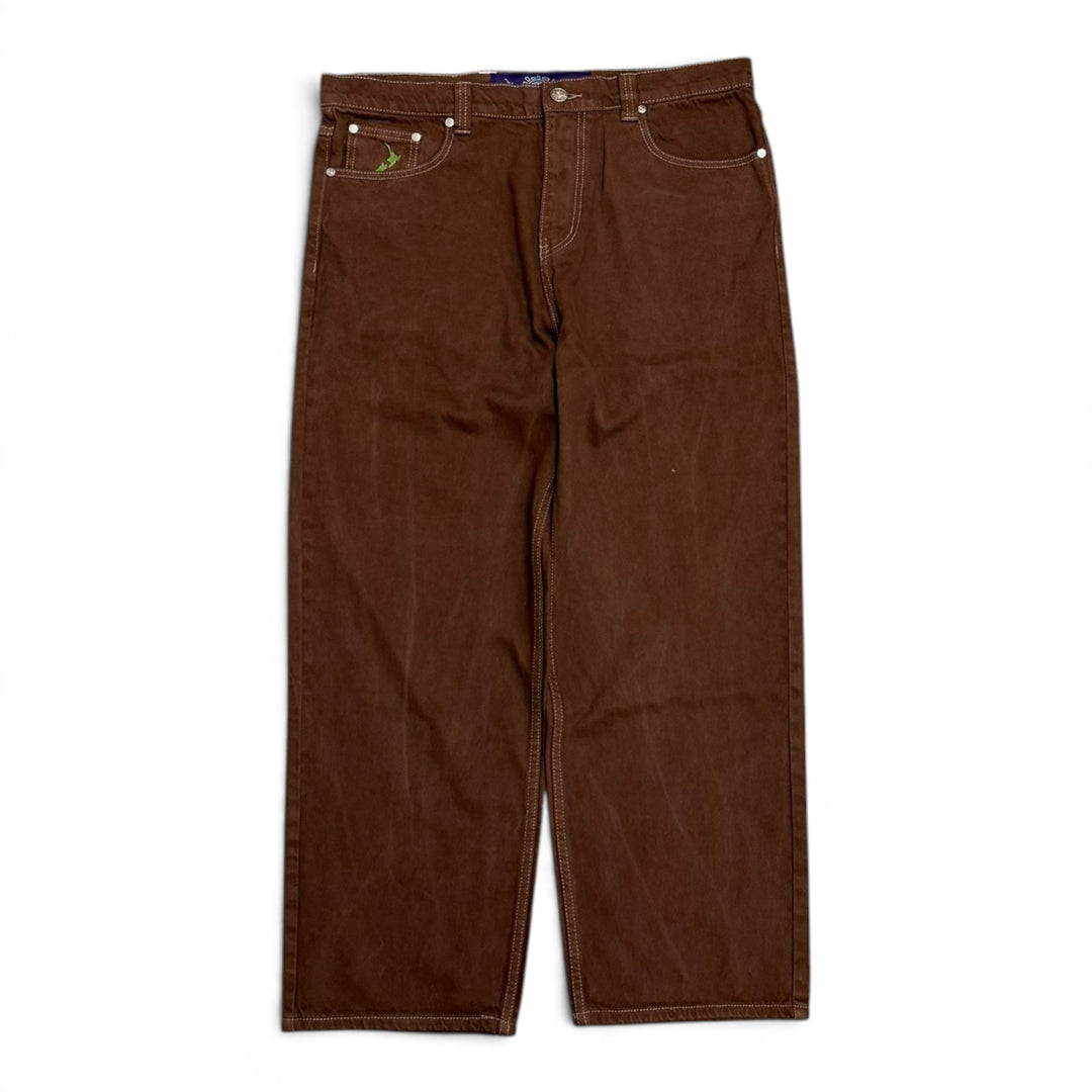 Always Do Brown Baggy Denim Trousers (M)
