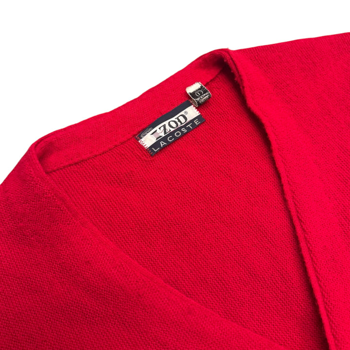 Vintage Lacoste Knitted  Cardigan Red Women (L)