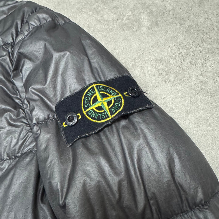 Stone Island Dark Grey Garment Dyed Down Puffer Jacket (XL)