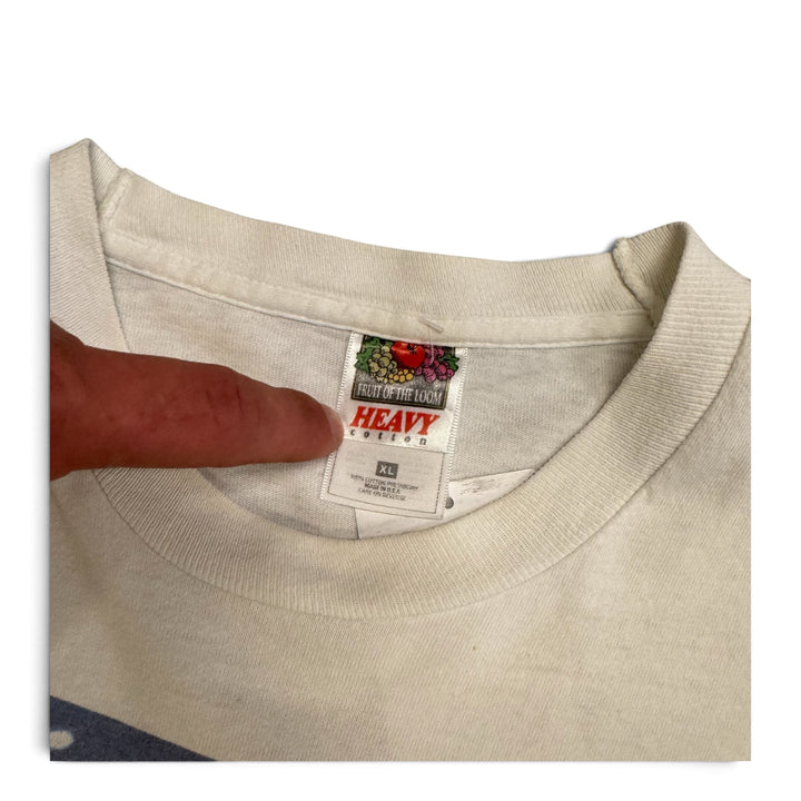 Vintage Single Stitch Blast Off Graphic T shirt White (XL)