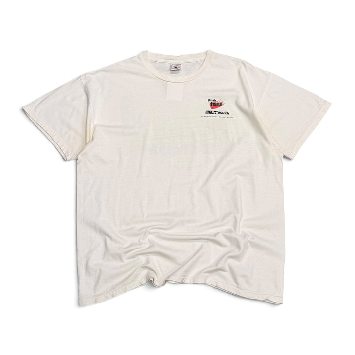 90’s Vintage Networth White Graphic T-Shirt (XL)