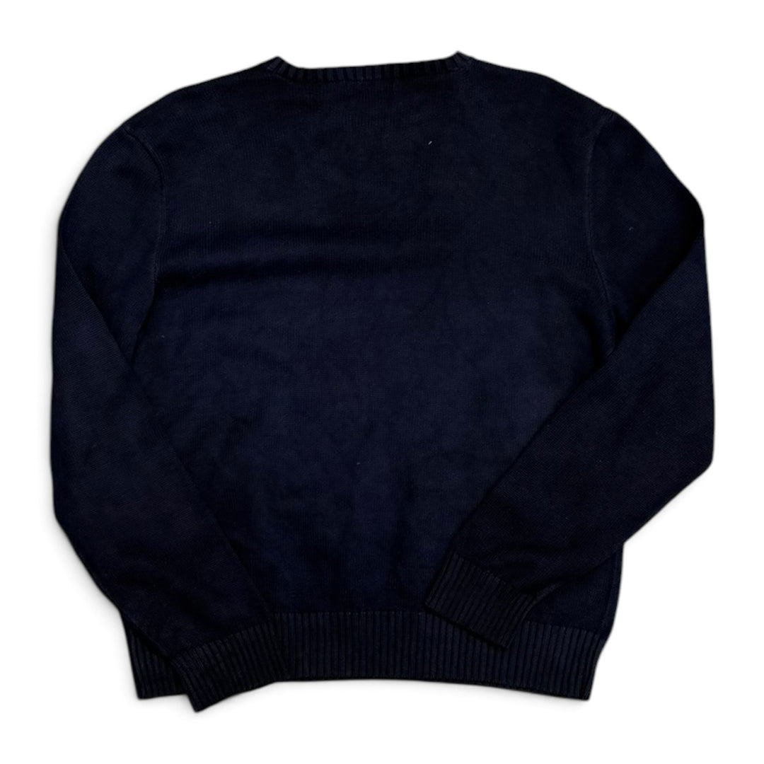 Vintage Polo Ralph Lauren Crew Neck Knitted Jumper Navy (L)