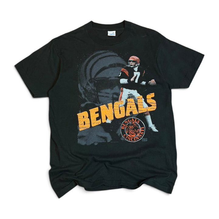 90's Vintage Cincinnati Bengals Black Graphic T-Shirt (L)