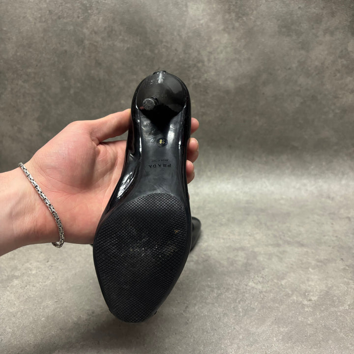 Vintage Prada Black High Heel Shoes (UK5)