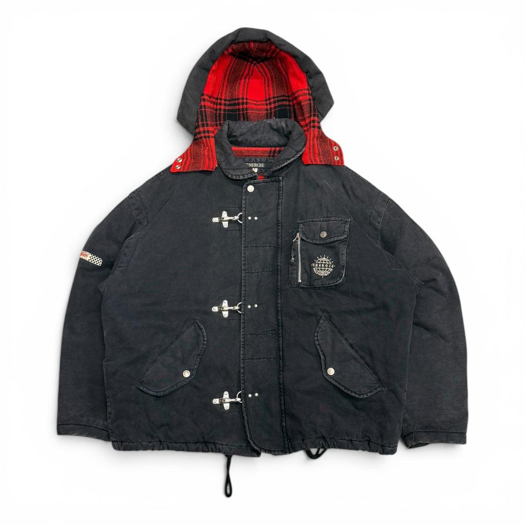 Vintage Energie Black Fireman Clasp Jacket (L)
