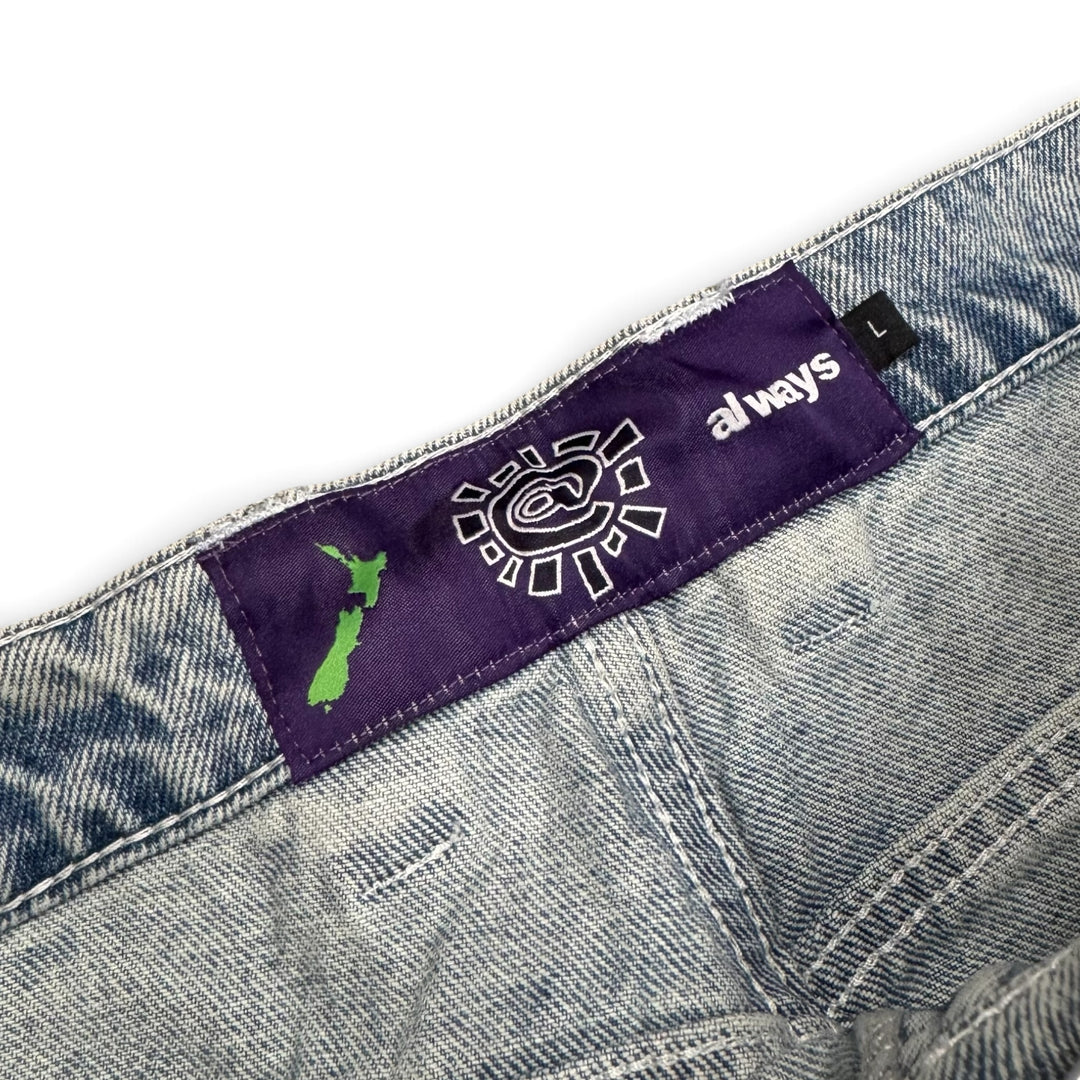 Always Do What You Should Do Light Blue Denim Trousers (L)