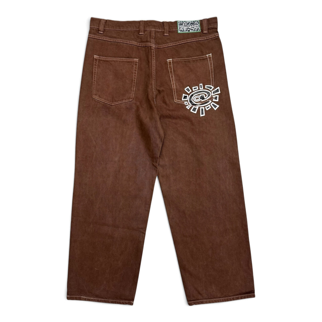 Always Do What You Should Do Brown Denim Trousers (M)