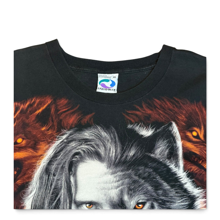 Vintage Liquid Blue NWO Kevin Nash Black Graphic T-Shirt (XL)
