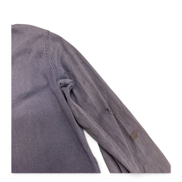 Vintage Distressed Faded Blue French Chore Jacket (M)