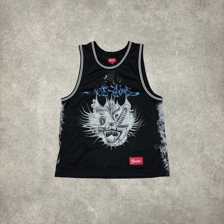 Supreme Black Animal Basketball Jersey (L)