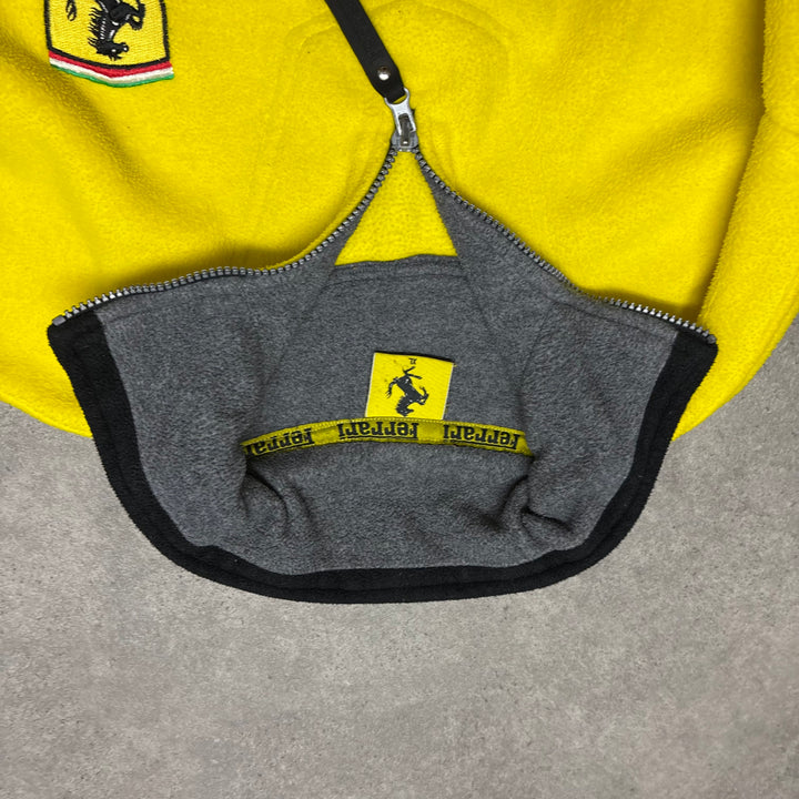 Vintage Ferrari Yellow Quarter Zip Fleece (XL)