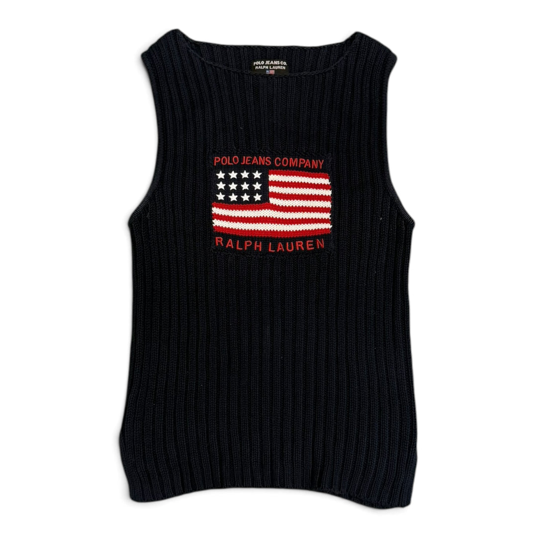 Polo Ralph Lauren Jeans Flag Knit Vest Navy (L)