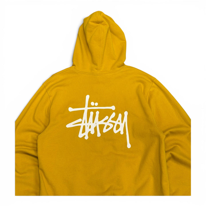 Stüssy Yellow Basic Pullover Hoodie (XL)