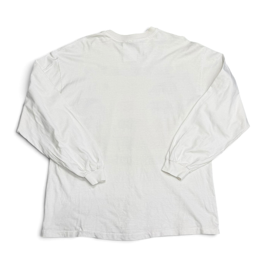 Vintage 90's Texas Graphic Long Sleeve T shirt White (XL)