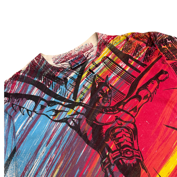 Vintage Batman All Over Multicoloured Graphic T-Shirt (L)