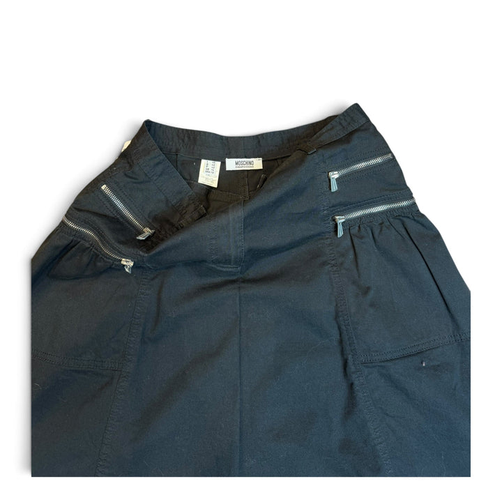 Vintage Moschino Black Utility Skirt (14)