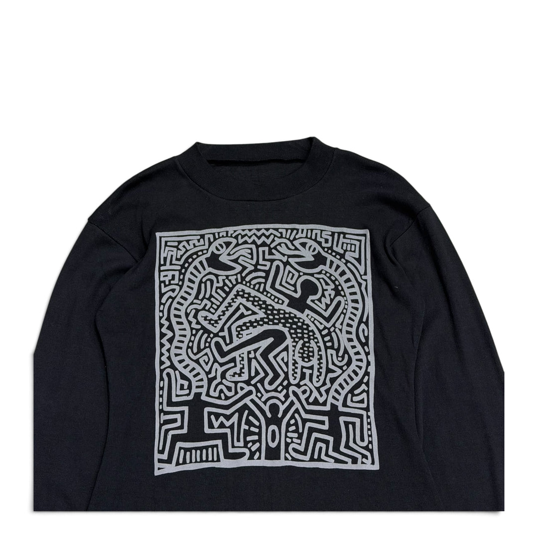Vintage Rare Keith Haring Graphic 80's Sweatshirt (M)