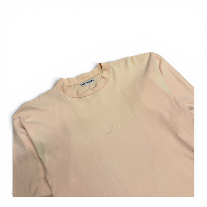 Vintage 90's Stone Island Center Logo Long Sleeve Pink (S)