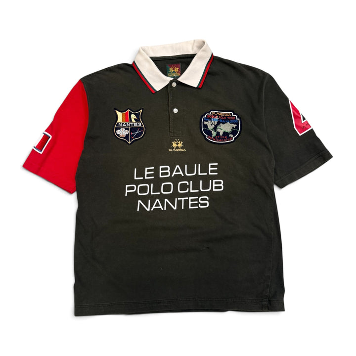 Vintage La Martina Khaki Polo Shirt L)