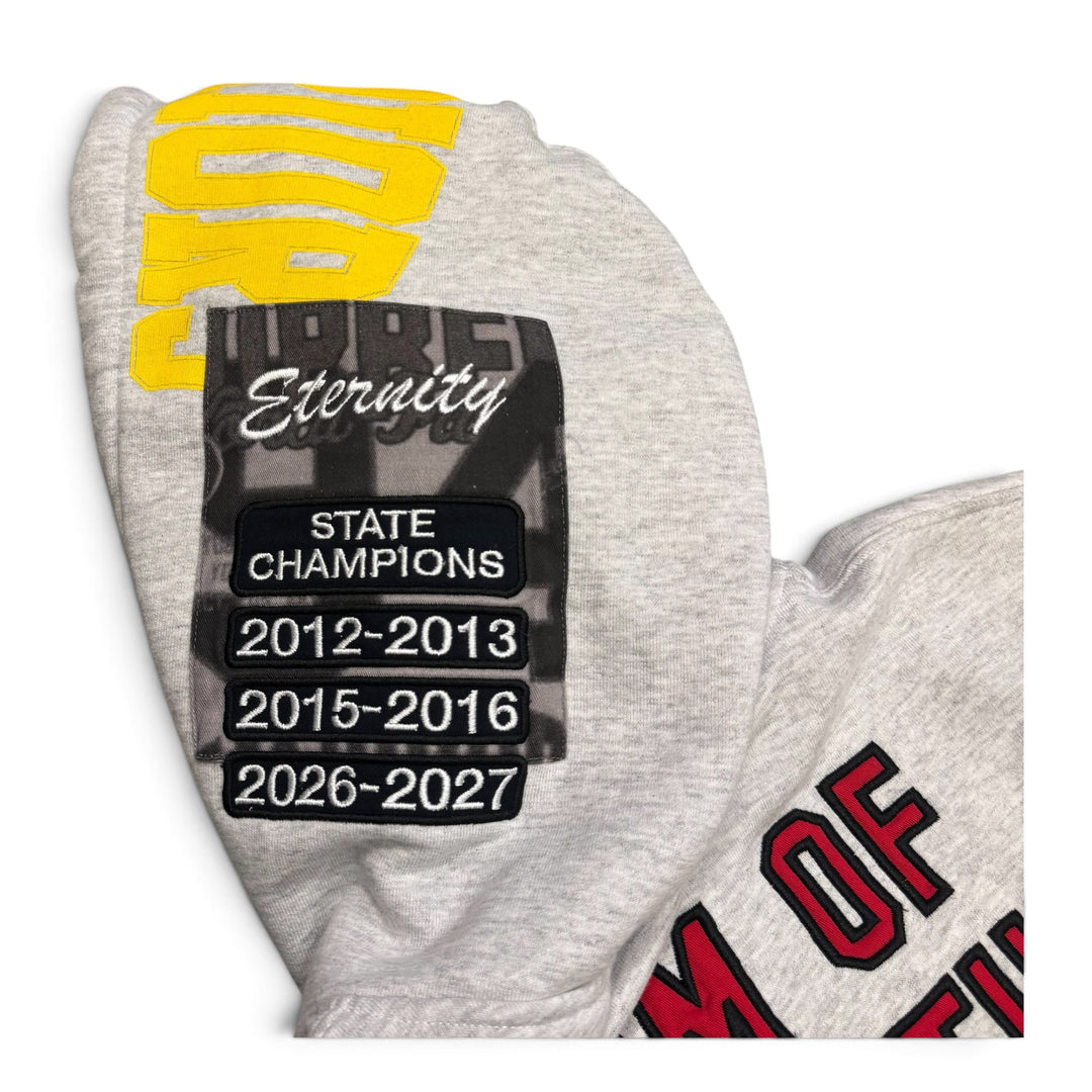 Supreme Warriors Applique Zip Up Hoodie Gray (L)