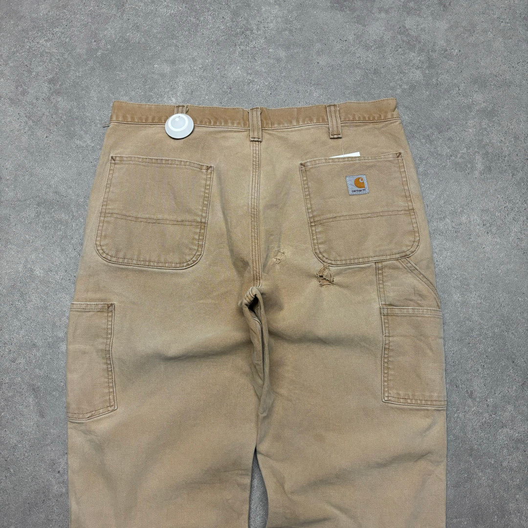 Vintage Carhartt Sand Workman Trousers (36x30)