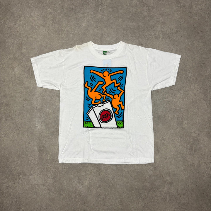 Rare 1986 Vintage Keith Haring x Lucky Strike Graphic T-Shirt (XL)