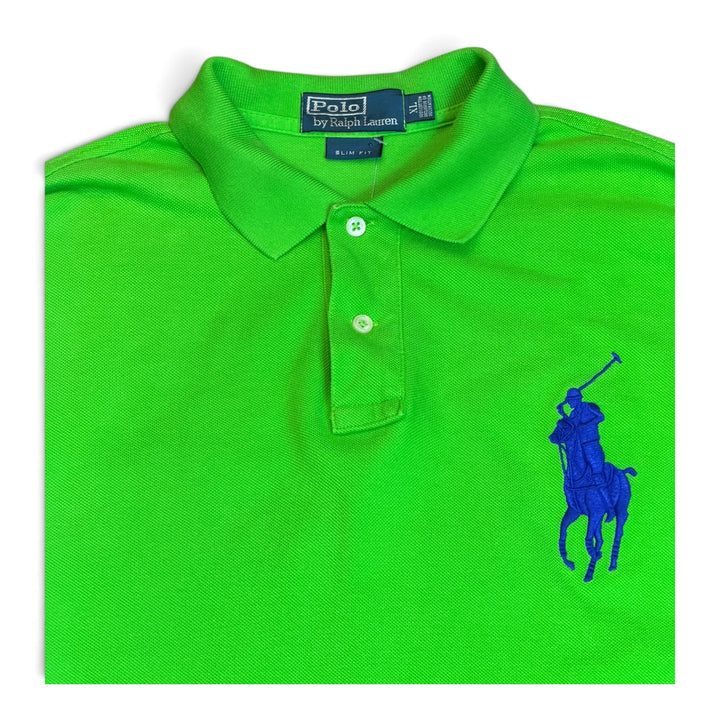 Vintage Polo Ralph Lauren Green Polo Shirt (XL)