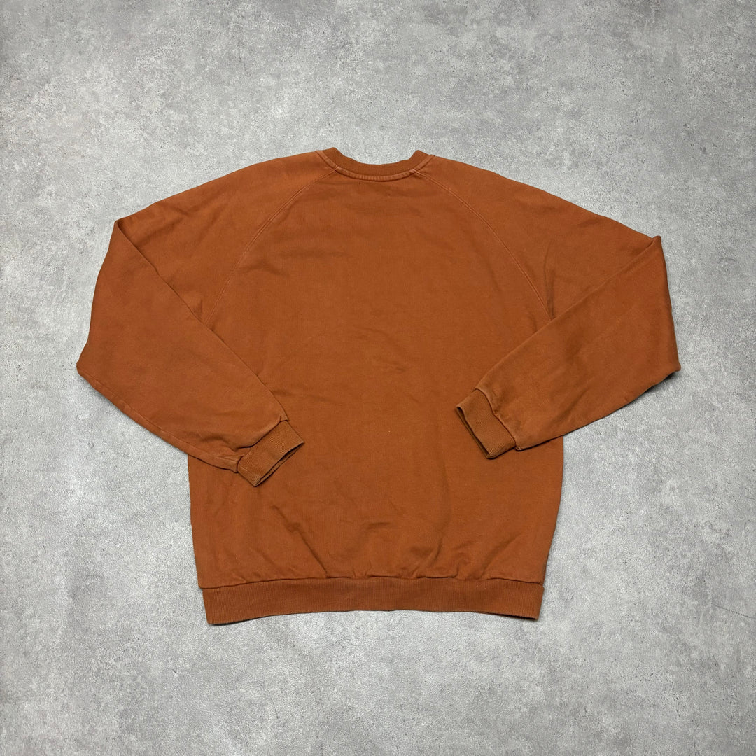 Hardware Bronze Brown Embroidered Logo Sweatshirt (XL)