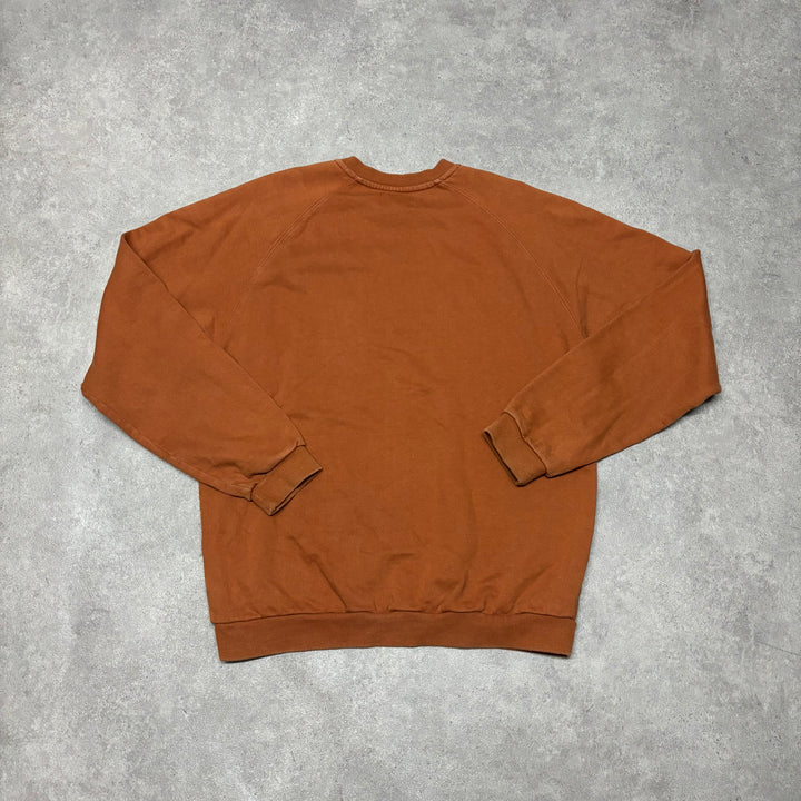 Hardware Bronze Brown Embroidered Logo Sweatshirt (XL)