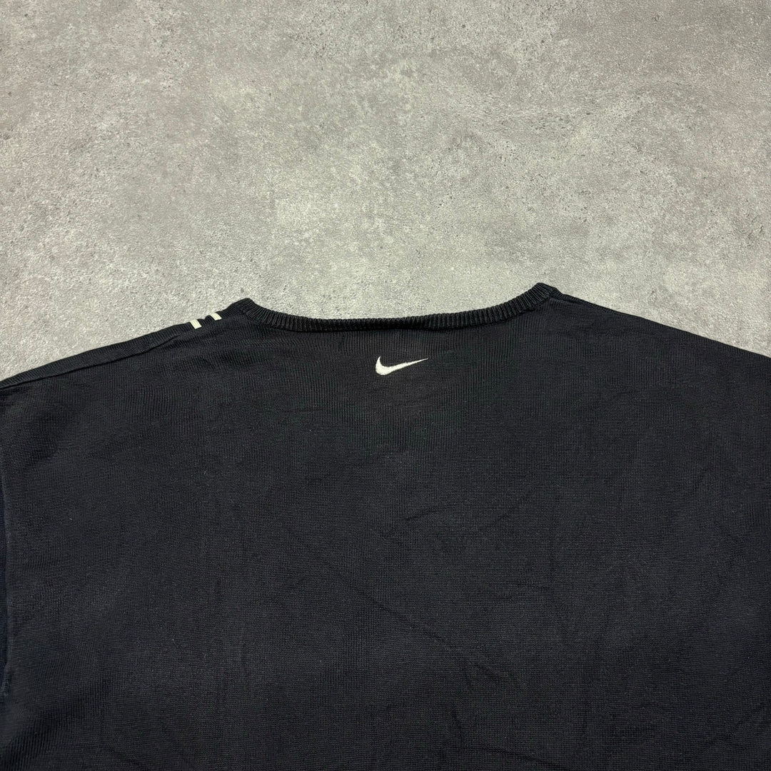 00's Vintage Nike Golf Black V-Neck Sweatshirt (XL)