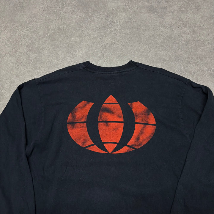Early 90's  Warp Records (Aphex Twin Label) Black Long Sleeve Graphic T-Shirt (XL)