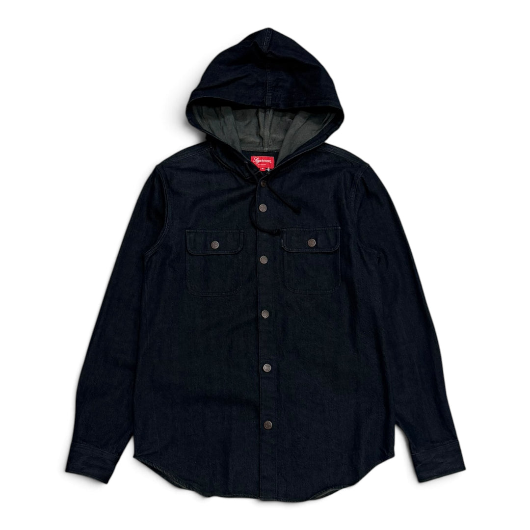 Supreme Navy Denim Hooded Jacket (M)