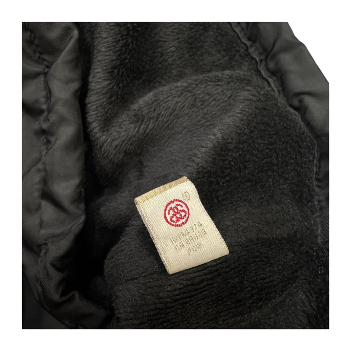 Vintage Stussy Black Spell Out Hooded Coach Jacket (XL)