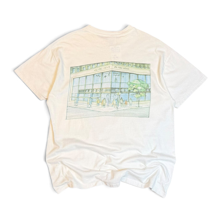 90's Vintage NBC News White Graphic T-Shirt (XL)