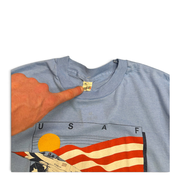 Vintage 80’s USAF Thunderbirds T-Shirt Blue (XL)