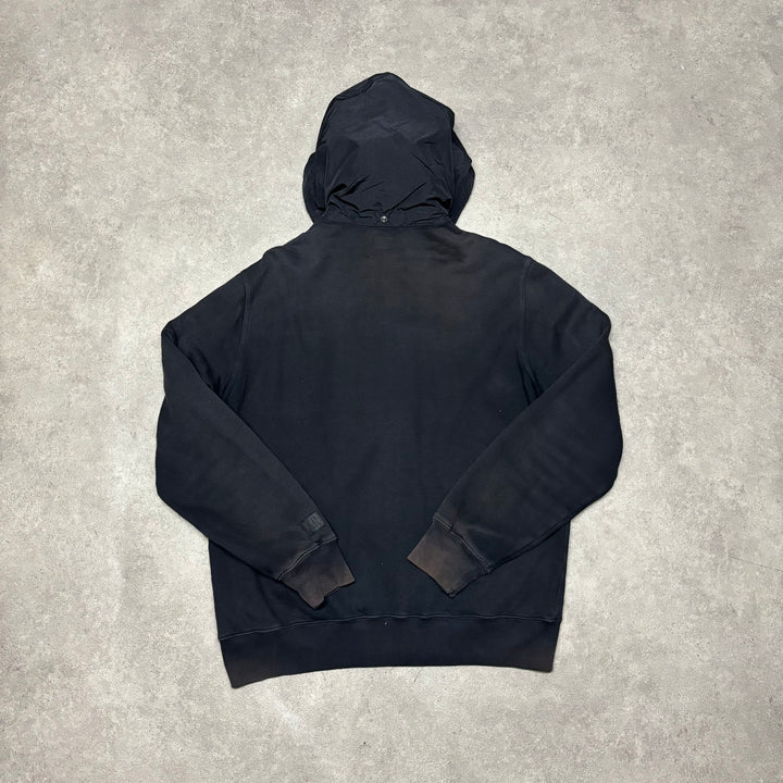 CP Company Black Heavy Cotton Full Zip Hoodie (XL)
