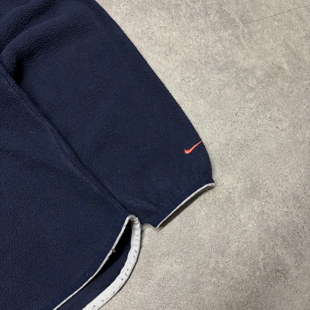 00's Vintage Nike Navy Spell Out Fleece (L)