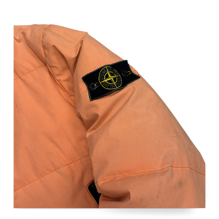 Vintage Stone Island Waxed Cotton Puffer Jacket Pink (XL)