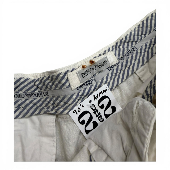 Vintage 90's Armani Trousers White 34"