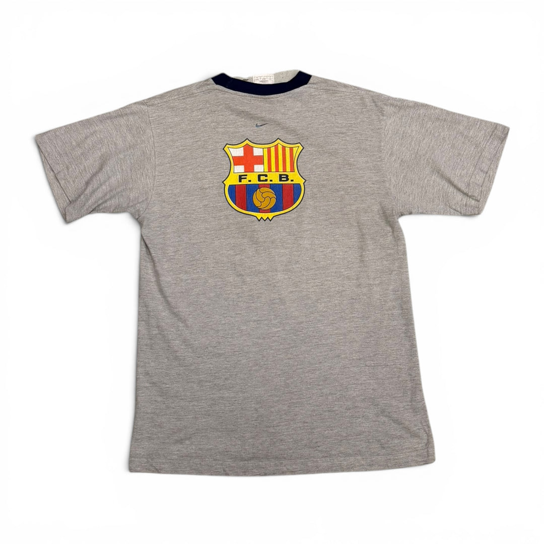 1999-00 Vintage Barcelona Football T Shirt Grey (S)