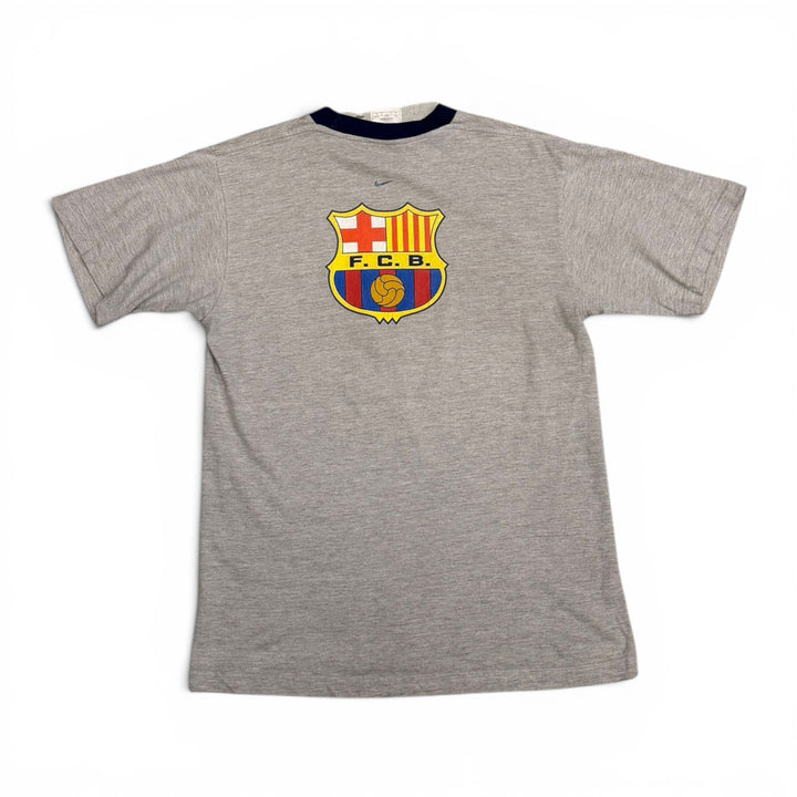 1999-00 Vintage Barcelona Football T Shirt Grey (S)