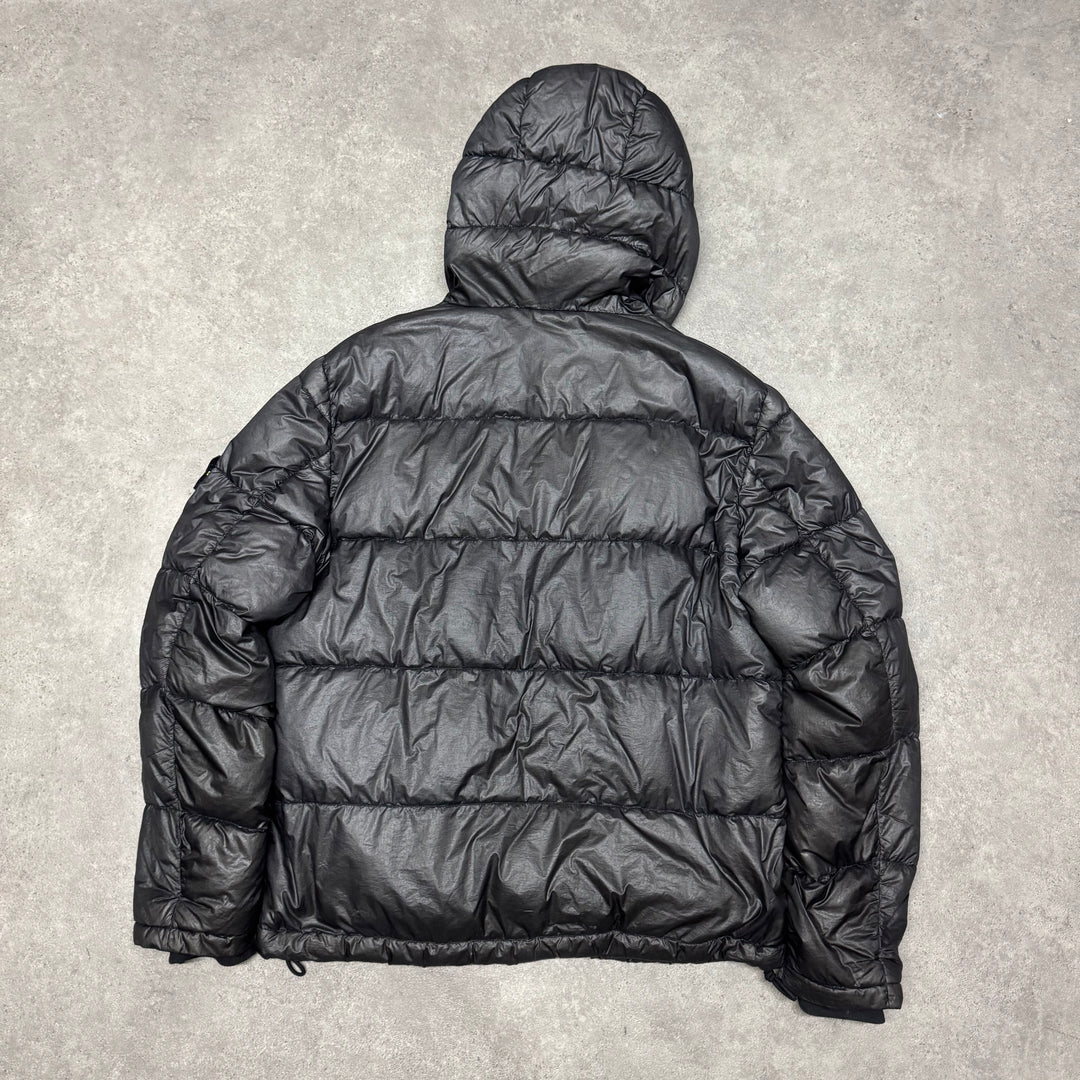 Stone Island Dark Grey Garment Dyed Down Puffer Jacket (XL)