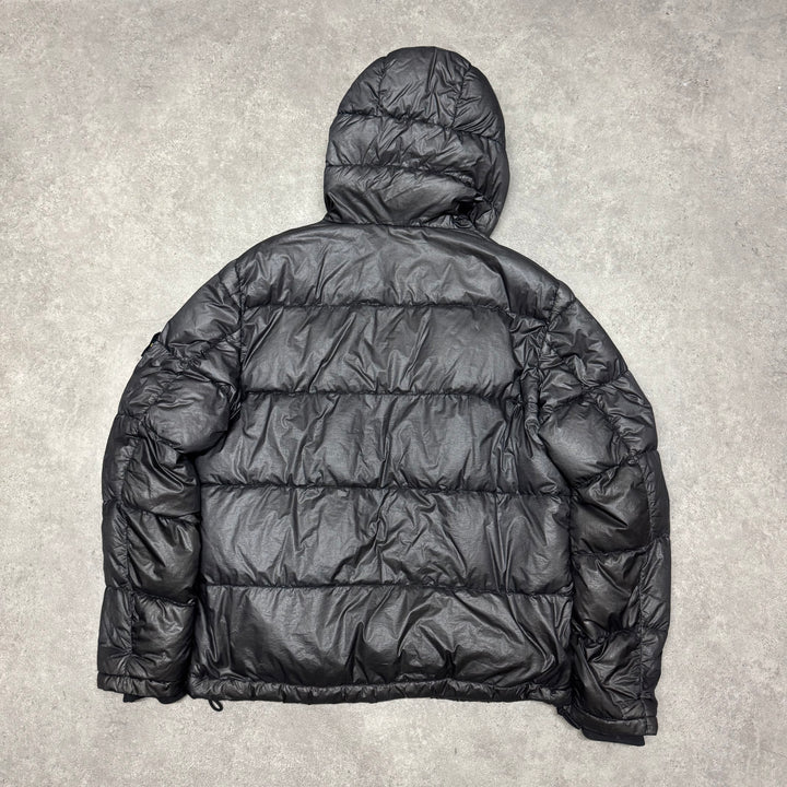 Stone Island Dark Grey Garment Dyed Down Puffer Jacket (XL)