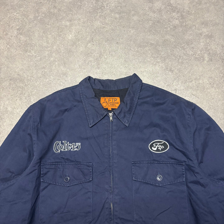 Colt 45 x FTP Navy Workwear Style Canvas Jacket (XL)