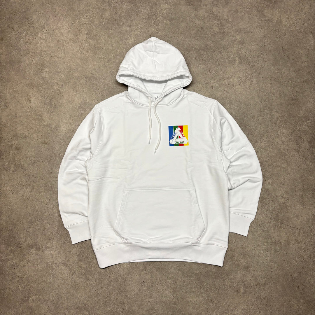 Palace Tri-Emb White Pullover Hoodie (XL)