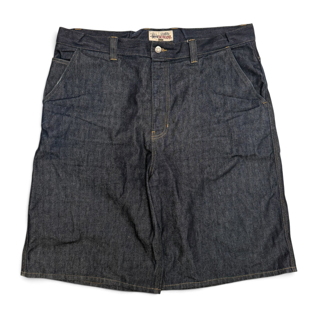 Stussy Workwear Baggy Denim Shorts Navy (38)